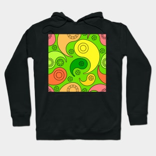 Paisley Principle 24 Bright Green Hoodie